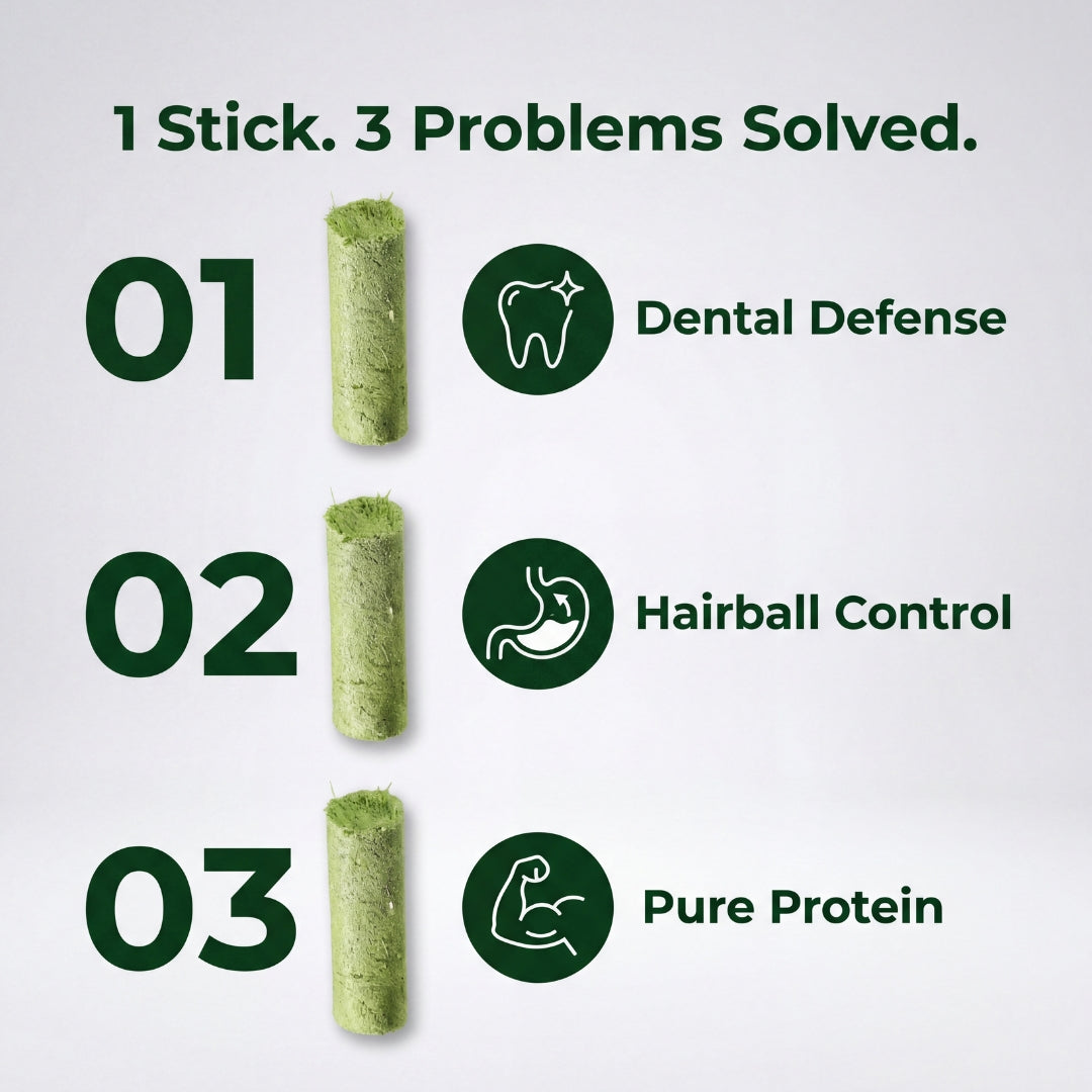 Cat Dental Sticks - Cleans Teeth. Ends Hairballs. Naturally.