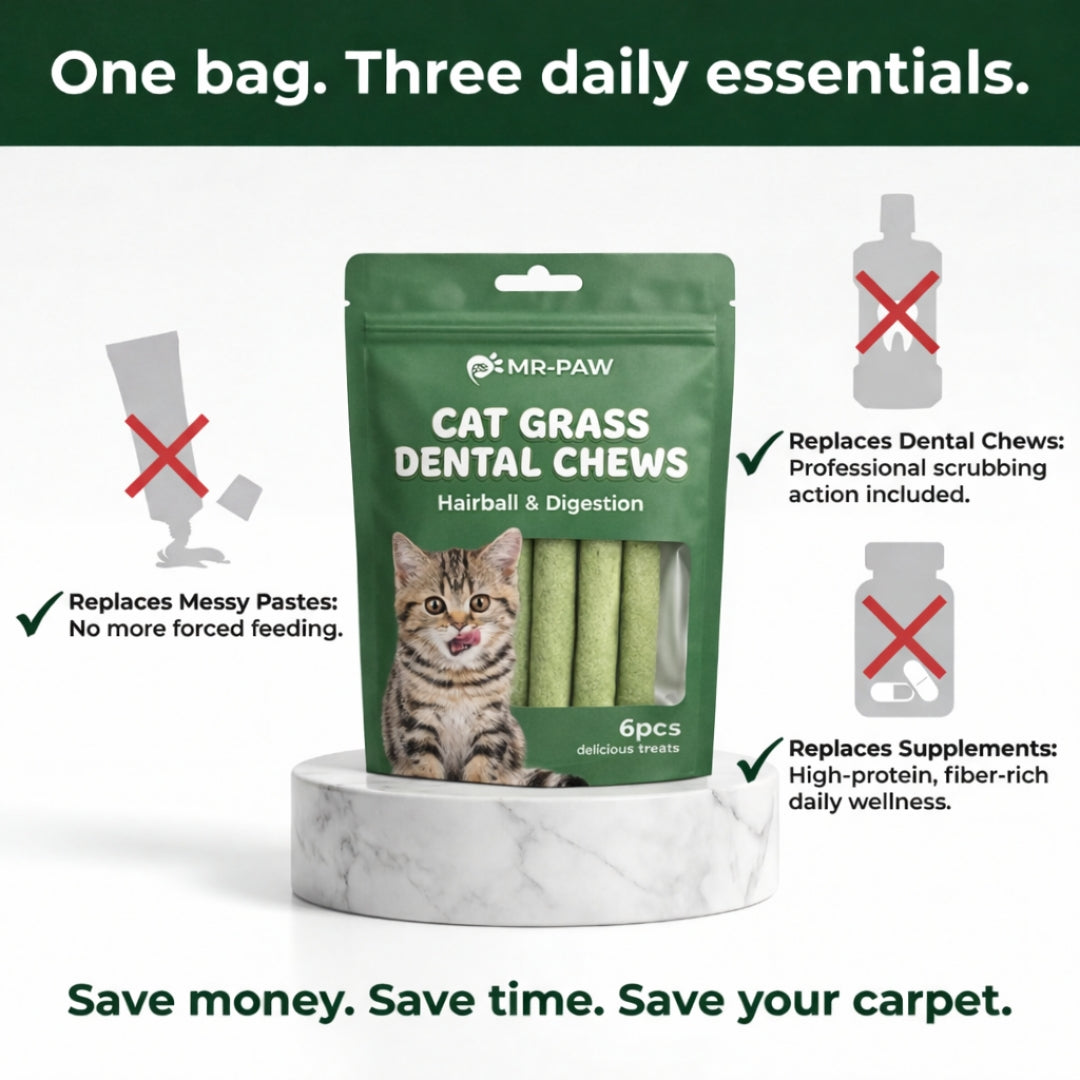 Cat Dental Sticks - Cleans Teeth. Ends Hairballs. Naturally.