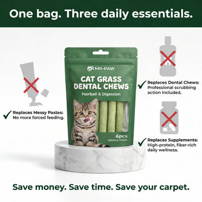 Cat Dental Sticks - Cleans Teeth. Ends Hairballs. Naturally.